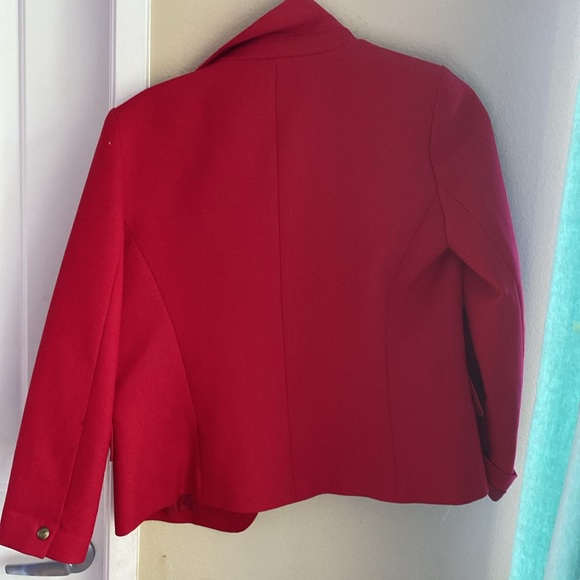 This is a Red Blazer from QMack it is in a size small in kids - Picture 2 of 2